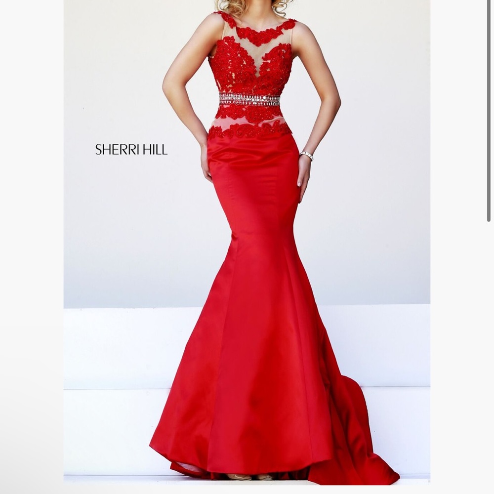 Red Sherri Hill gown